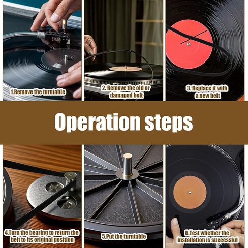 5 قطع حزام القرص الدوار، أحزمة كاسيت مطاطية سوداء، استبدال حزام مشغل التسجيل بعرض 5 مم، مناسب لمعظم الأقراص الدوارة التي تعمل بالحزام، لاستبدال حزام مشغل التسجيل AT-PL50 AT-LP60، 5 in Kuwait