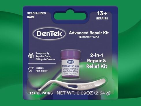 DenTek Temparin Max Advanced Dental Repair Kit, Temporary Filling & Crown Repair, 2-in-1 Solution, 0.09 oz (2.64 g) in Saudi Arabia