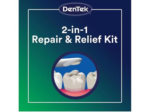 DenTek Temparin Max Advanced Dental Repair Kit, Temporary Filling & Crown Repair, 2-in-1 Solution, 0.09 oz (2.64 g) in Saudi Arabia