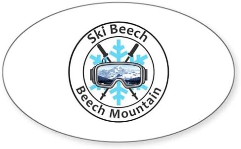 Cafepress Ski Beech Beech Mountain North Carolina Oval Car Sticker in Kuwait