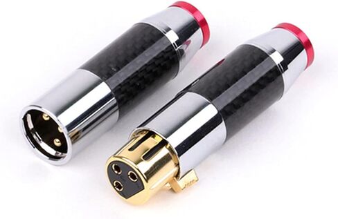 3PIN X L R Wire Connector Interconnect Plug Microphone Audio Plug Male Female Adapter 1Pcs(D1009-Black) in Saudi Arabia