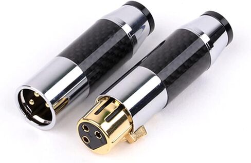 3PIN X L R Wire Connector Interconnect Plug Microphone Audio Plug Male Female Adapter 1Pcs(D1009-Black) in Saudi Arabia