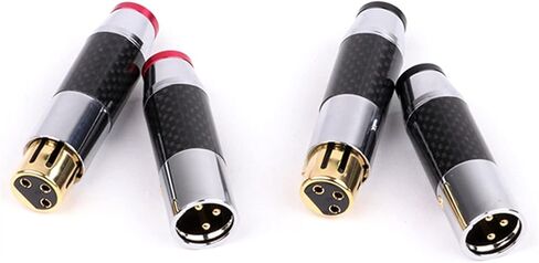 3PIN X L R Wire Connector Interconnect Plug Microphone Audio Plug Male Female Adapter 1Pcs(D1009-Black) in Saudi Arabia
