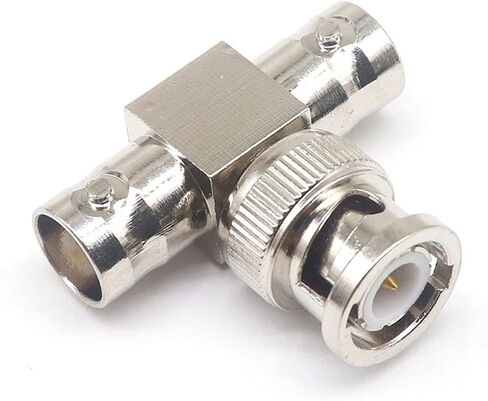 Coaxial RF Connector Q9 Elbow Adapter BNC-JKK One Male to Two Female T Type 1Pcs in Saudi Arabia