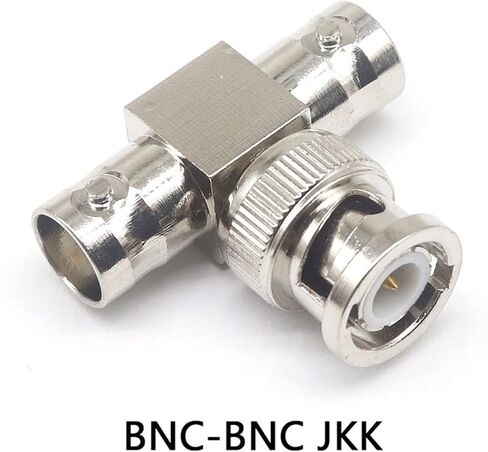 Coaxial RF Connector Q9 Elbow Adapter BNC-JKK One Male to Two Female T Type 1Pcs in Saudi Arabia