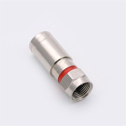 10 قطعة/الوحدة RG6 ضغط موصل F موصل الضغط RF F محوري in Kuwait