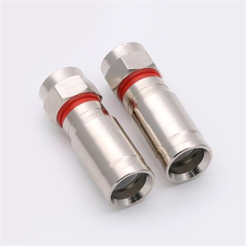 10 قطعة/الوحدة RG6 ضغط موصل F موصل الضغط RF F محوري in Kuwait