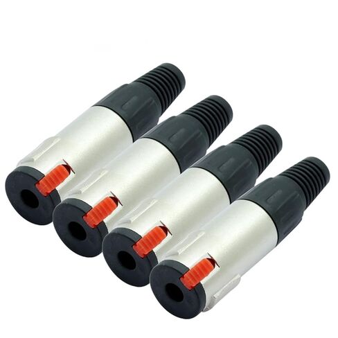 4 قطعة/الوحدة 6.35 مللي متر مقبس استريو 1/4 بوصة TRS موصل سالب Microphonne MIC كابل سلك موصل مع قفل in Kuwait