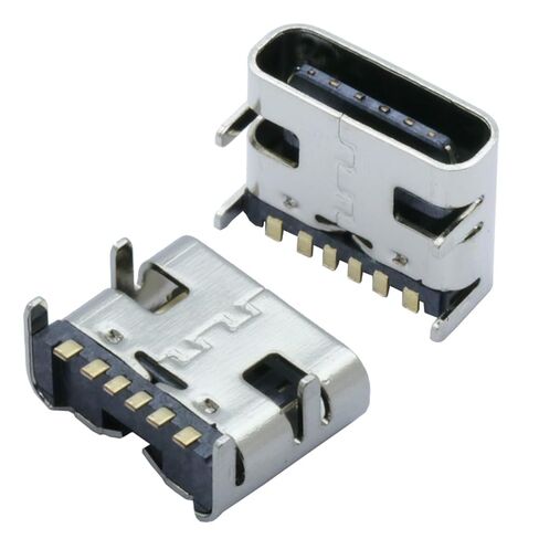 10 قطعة/الوحدة USB نوع C 6 دبوس SMT موصل مقبس USB 3.1 نوع-C أنثى وضع SMD DIP لتصميم PCB لتقوم بها بنفسك شحن تيار عالي in Kuwait