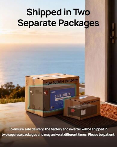 حافظة معدنية من DC HOUSE بقدرة 48 فولت 100 أمبير في الساعة، بطارية ليثيوم لعربة الجولف، بطارية 200 أمبير BMS Lifepo4 مع عاكس 2000 واط 2 في 1 وشاحن بطارية 48 فولت 25 أمبير، تطبيق بلوتوث للهاتف المحمول وشاشة LCD، تيار الذروة 700 أمبير in Kuwait