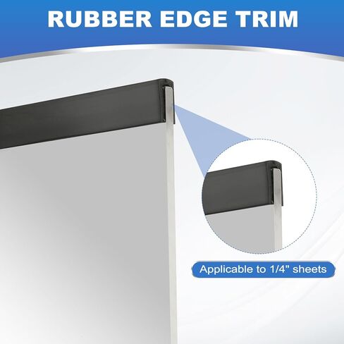 PATIKIL 1/4" 13FT Rubber Edge Trim, Flexible U Channel Edge Guard Protector for Keen Edge Sheet Metal Car Doors Hatches Table Corners, Black in Saudi Arabia