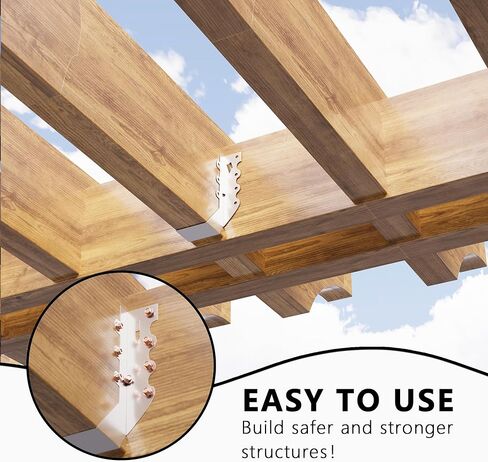 25pcs 2x6 Joist Hangers with Screws, 20-Gauge Galvanizing Face Mount Joist Hanger for Wood Posts, Hurricane Rafter Ties Clips, 2x6 Brackets for Floor Deck and Ceiling Trusses, Lumber Beam Connectors in Saudi Arabia