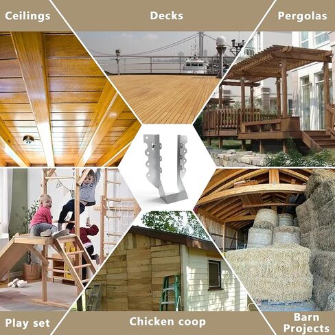 25pcs 2x6 Joist Hangers with Screws, 20-Gauge Galvanizing Face Mount Joist Hanger for Wood Posts, Hurricane Rafter Ties Clips, 2x6 Brackets for Floor Deck and Ceiling Trusses, Lumber Beam Connectors in Saudi Arabia
