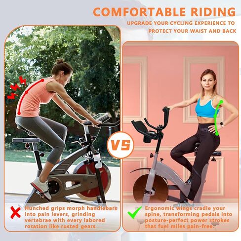 Handlebar Extenders for Peloton Bike, Universal Exercise Bike Handlebar Extension for Indoor Cycling, Treadmill, Wheelchair, Stroller - Relieve Back Pain (Sheep-Horn (with Black Tapes & Grips)) in Saudi Arabia
