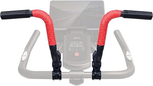 Handlebar Extenders for Peloton Bike, Universal Exercise Bike Handlebar Extension for Indoor Cycling, Treadmill, Wheelchair, Stroller - Relieve Back Pain (Sheep-Horn (with Black Tapes & Grips)) in Saudi Arabia