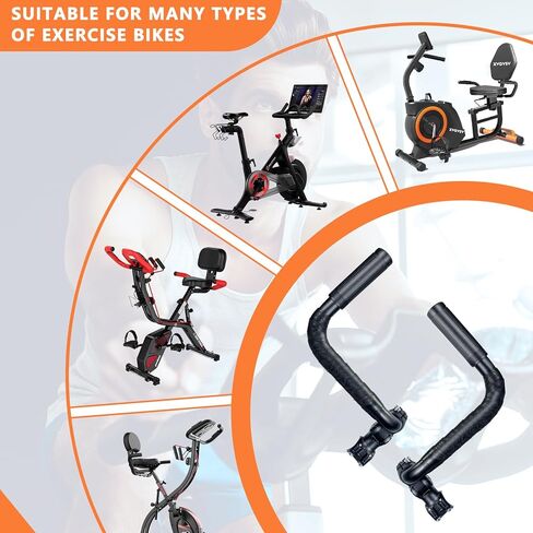 Handlebar Extenders for Peloton Bike, Universal Exercise Bike Handlebar Extension for Indoor Cycling, Treadmill, Wheelchair, Stroller - Relieve Back Pain (Sheep-Horn (with Black Tapes & Grips)) in Saudi Arabia