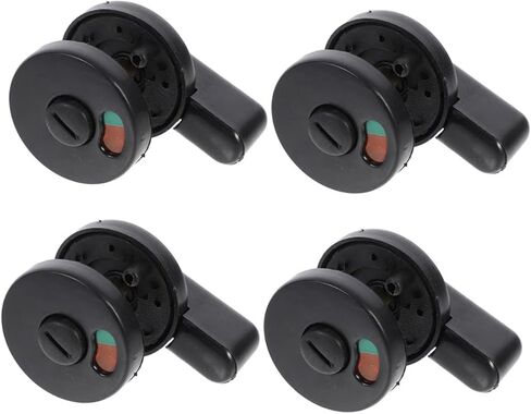 4 قطع كشك الحمام قفل الباب الترباس المرحاض العام مؤشر قفل الباب تدوير مقبض البلاستيك in Kuwait