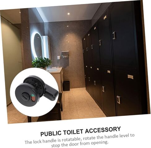 4 قطع كشك الحمام قفل الباب الترباس المرحاض العام مؤشر قفل الباب تدوير مقبض البلاستيك in Kuwait