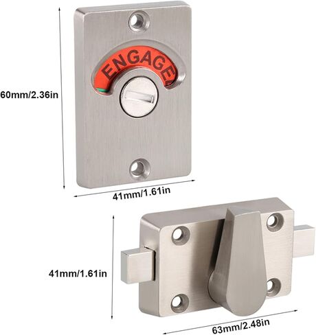 قفل باب برغي للخصوصية، مزلاج أنيق ناعم يشير إلى قفل المطارات in Kuwait