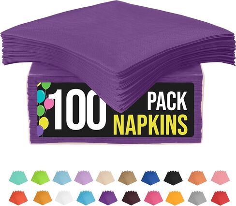 Party Solids Dark Blue Napkins Disposable Everyday 100 Pcs 2 Ply Dark Blue Dinner Napkins Bulk For Parties & Party Supplies in Kuwait