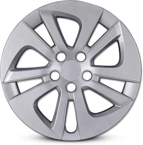 15 Inch Hubcaps for 2016-2022 Prius, 2017-2022 Prius Prime, 2020-2024 Corolla Hybrid, Snap-On Installation Wheel Rim Covers, PP Material Hub Caps 15" Silver & Black Lacquer 4-Pack in Saudi Arabia