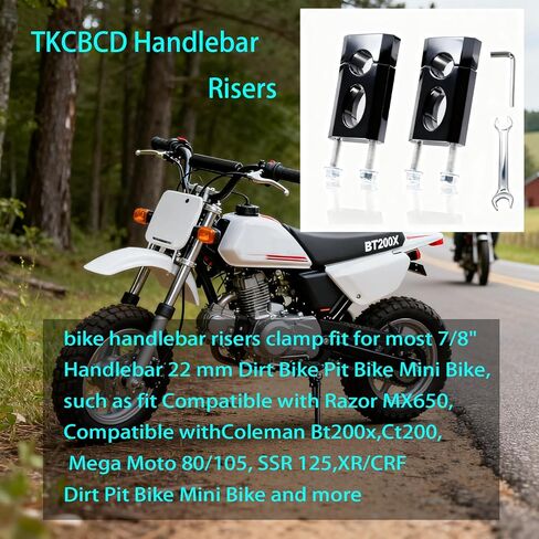 Mini Bike Handlebar Risers 7/8 22mm Bike Handlebar Riser Replacement Compatible with Coleman BT200X CT200U-EX Trailmaster MB200 Mega Moto 80 105 Razor MX650 Apollo SSR 110 125 Dirt Pit Bike in Kuwait