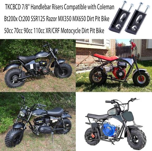 Mini Bike Handlebar Risers 7/8 22mm Bike Handlebar Riser Replacement Compatible with Coleman BT200X CT200U-EX Trailmaster MB200 Mega Moto 80 105 Razor MX650 Apollo SSR 110 125 Dirt Pit Bike in Kuwait