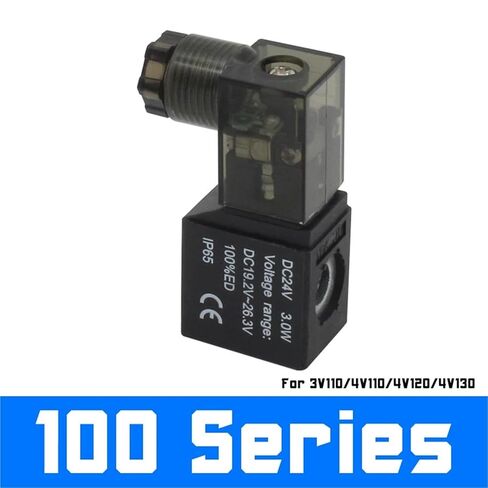 ملف صمام الملف اللولبي العالمي، 12 فولت 24 فولت تيار مستمر 110 فولت 220 فولت تيار متردد، بديل لسلسلة 4V210 3V110 4V220 4V230 (سلسلة 100، DC12V) in Kuwait