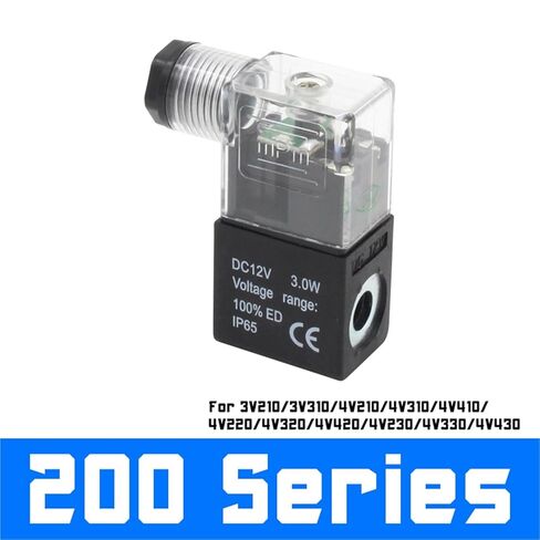 ملف صمام الملف اللولبي العالمي، 12 فولت 24 فولت تيار مستمر 110 فولت 220 فولت تيار متردد، بديل لسلسلة 4V210 3V110 4V220 4V230 (سلسلة 100، DC12V) in Kuwait