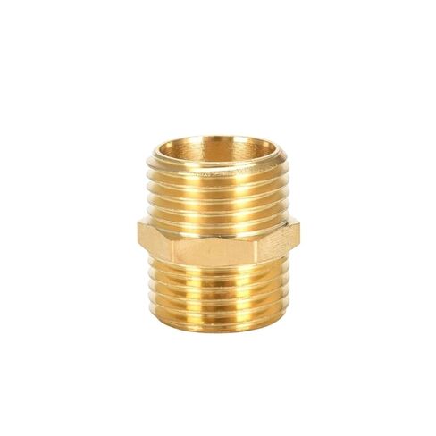 10 PCS Brass Hex Nipple Fitting, BSP Male to Male Thread Connector, 1/8" to 1" Multiple Sizes for Water Oil Gas(1fen) in Saudi Arabia