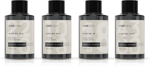 مجموعة VINEVIDA الشتوية (عبوة من 4 قطع) - مجموعة زيت عطري ناشر - زيت ناشر الهواء البارد | إعادة تعبئة زيت الناشر بدون ماء in Kuwait
