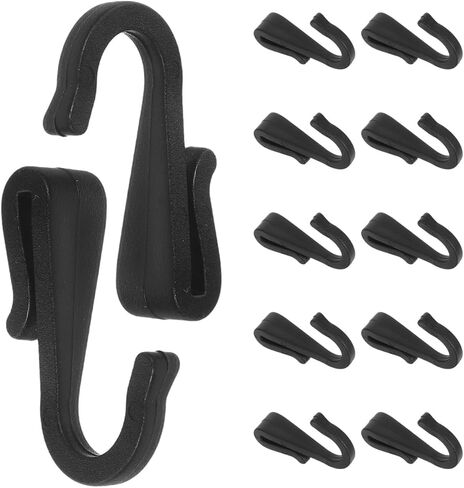 Garneck 12Pcs Plastic Kitchen Hanging Hooks Mini Clip on Hooks for Cabinet Edge Plastic Grid Storage Rack Organizers for Kitchen Utensils Spice Bottles and Wire Baskets in Saudi Arabia