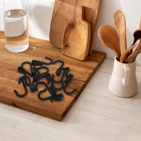 Garneck 12Pcs Plastic Kitchen Hanging Hooks Mini Clip on Hooks for Cabinet Edge Plastic Grid Storage Rack Organizers for Kitchen Utensils Spice Bottles and Wire Baskets in Saudi Arabia