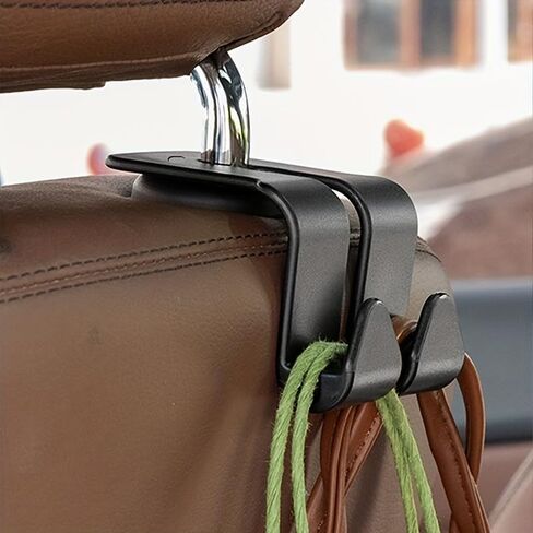 2PCS Car Seat Hooks for Purse, Handbag, Coat and Grocery Bag, Car Interior Accessories, Universal Car Rear Seat Hooks in Saudi Arabia