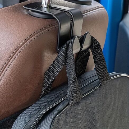 2PCS Car Seat Hooks for Purse, Handbag, Coat and Grocery Bag, Car Interior Accessories, Universal Car Rear Seat Hooks in Saudi Arabia