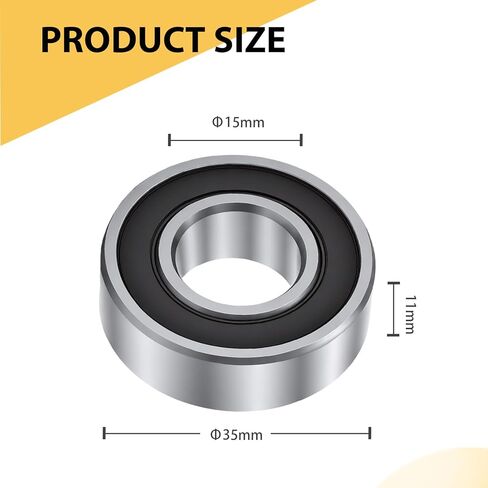 MDEOOSKY 10Pcs 99502H-2RS Mower Spindle Go Kart Sealed Ball Bearing, 5/8 x1-3/8 x.433 Deep Groove Ball Bearings, Suitable for All Kinds of Industrial Equipment in Saudi Arabia