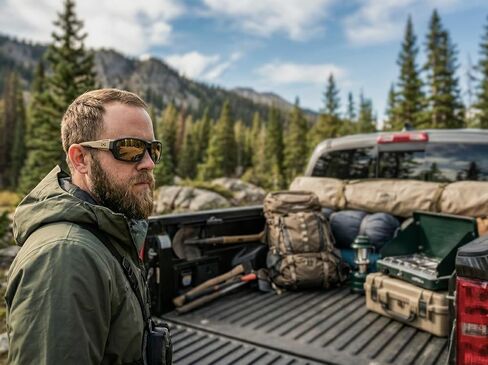 Wiley X Alpine Captivate Polarized Ballistic Rated Sunglasses, Safety Glasses, UV Eye Protection for Shooting, Fishing and Biking, Matte Black and Tan Frames, Tungsten Mirror Tinted Lenses in Saudi Arabia