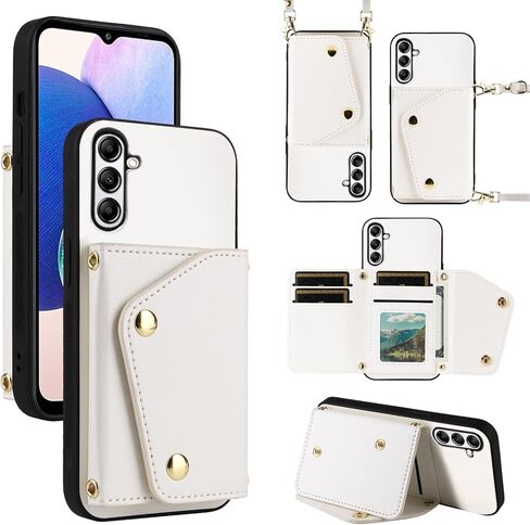 حافظة محفظة فاخرة لهاتف سامسونج جالاكسي S26 الترا 5G مع 5 فتحات للبطاقات، محفظة نحيفة رفيعة، حزام كتف، حامل بطاقة الائتمان، غطاء هاتف لهاتف S26Ultra 26S S 26 26Ultra 6.9 2026، أرجواني داكن in Kuwait