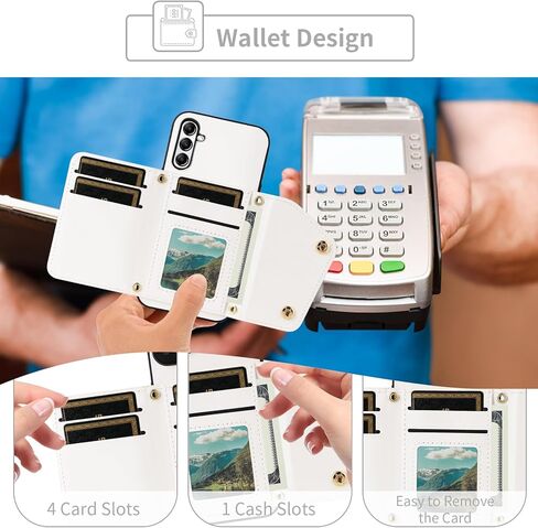 حافظة محفظة فاخرة لهاتف سامسونج جالاكسي S26 الترا 5G مع 5 فتحات للبطاقات، محفظة نحيفة رفيعة، حزام كتف، حامل بطاقة الائتمان، غطاء هاتف لهاتف S26Ultra 26S S 26 26Ultra 6.9 2026، أرجواني داكن in Kuwait