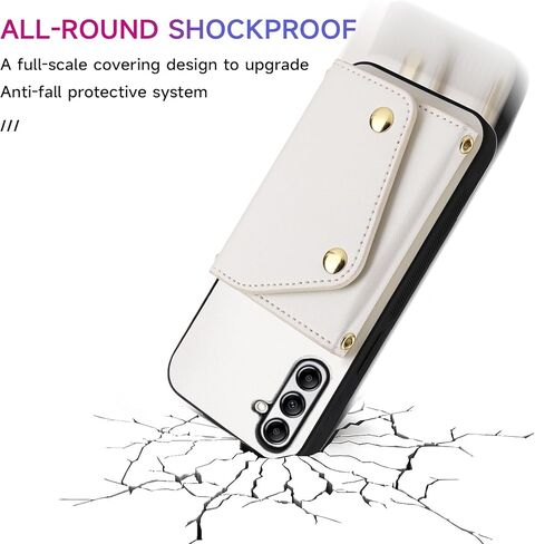 حافظة محفظة فاخرة لهاتف سامسونج جالاكسي S26 الترا 5G مع 5 فتحات للبطاقات، محفظة نحيفة رفيعة، حزام كتف، حامل بطاقة الائتمان، غطاء هاتف لهاتف S26Ultra 26S S 26 26Ultra 6.9 2026، أرجواني داكن in Kuwait