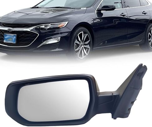 مرآة الجانب الأيسر للسائق متوافقة مع 2016-2022 Chevy Malibu LT Hybrid مع ضوء إشارة الانعطاف و7 دبابيس ساخنة باللون الأسود، استبدال GM1320539، 84288101 in Kuwait