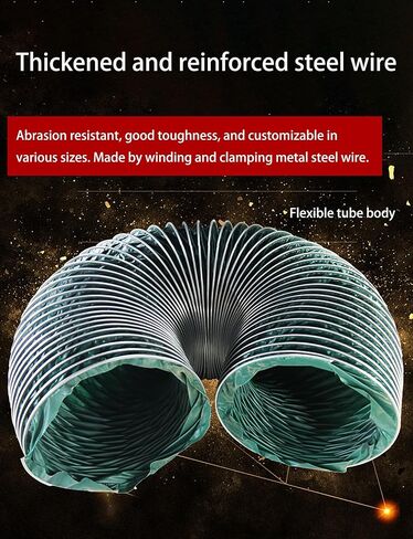 Heavy-Duty Flexible Air Duct Hose - Heat & Flame Resistant, Triple-Proof Fabric for Kitchen Hood, Dryer Vent & Bathroom Exhaust - Durable & Reliable Ventilation Solution in Saudi Arabia