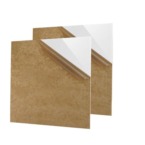 1/8 Thick Inch Acrylic Sheet for Laser Cutting, Engraving, Badges, UV Printed Signs, Home Decor, Crafts and Creative DIY Projects with Acrylic Protective Sheet (3, White, 8X8) in Saudi Arabia