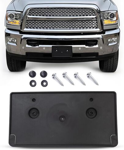 حامل دعامات لوحة ترخيص المصد الأمامي يناسب 2013-2018 Ram 1500,2019-2024 1500 Classic، (المصد الفولاذي فقط)، لـ CH1068127 68141643AA، (قد لا يناسب الطراز الخاص بك. انظر الصورة 2 لمزيد من التفاصيل) in Kuwait