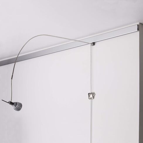 STAS Multirail - Lighting and Hanging Picture Rail System - 78.75" - Silver in Kuwait