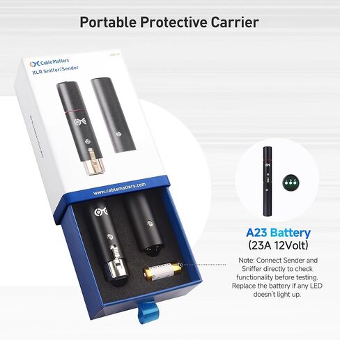 Cable Matters XLR Cable Tester/XLR Sniffer for Microphones, DMX Lighting, and Audio Equipment in Saudi Arabia