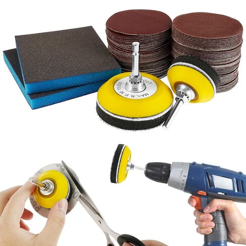 120Pcs Sanding Discs Set 3inch Round Sand Paper 80-3000 Mixed Grits Sandpaper with 2 and 3inch Backer Pads Durable Sanding Pads Premium 1/4inch Shanks for Woodworking in Saudi Arabia