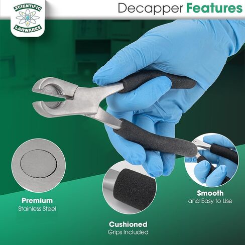 Vial Opener and Vial Decapper | Durable Ergonomic Vial Cap Remover | Easy to Use Vial Opener Tool | For Medical Applications and Opening Pharmacy Medicine Bottles (8mm) in Saudi Arabia