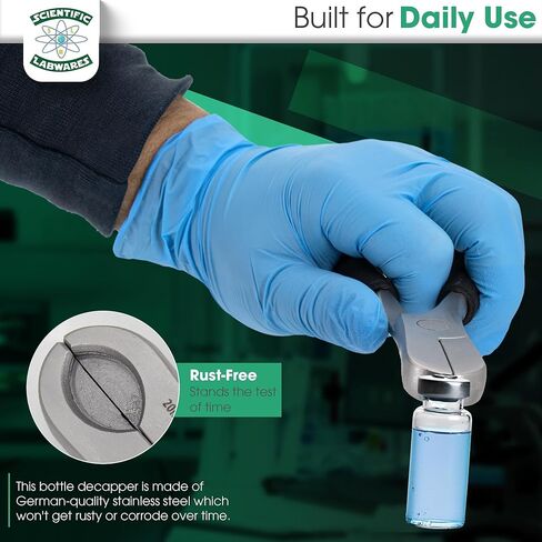 Vial Opener and Vial Decapper | Durable Ergonomic Vial Cap Remover | Easy to Use Vial Opener Tool | For Medical Applications and Opening Pharmacy Medicine Bottles (8mm) in Saudi Arabia