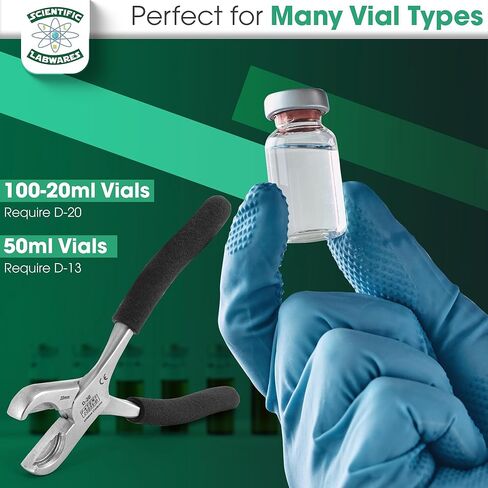 Vial Opener and Vial Decapper | Durable Ergonomic Vial Cap Remover | Easy to Use Vial Opener Tool | For Medical Applications and Opening Pharmacy Medicine Bottles (8mm) in Saudi Arabia